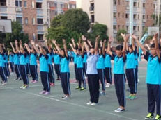 我校举行第九套广播体操比赛