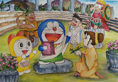 丹青妙笔绘春天——记14幼师高技班毕业美术作品甄选活动